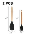 thumbnail image 2 of Utensilios de cocina con mango de madera de silicona, 2 uds., utensilios de cocina con mangos de madera, herramientas para utensilios de cocina resistentes al calor, 2 of 5