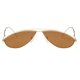 thumbnail image 2 of Gafas de Sol Jinwen Ojo de Gato Lente Marrón Marco Dorado, 2 of 8