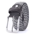 thumbnail image 1 of Minnieouse Cinturón trenzado Mujeres Hombres Pantalones Cintura Ropa decorativa Cintura Banda Casual Holeless Pin Hebilla Correa de nylon Transpirable Cinturones gris y gris oscuro Minnieouse AP012253-06, 1 of 6