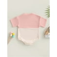 thumbnail image 4 of Bagilaanoe Newborn Baby Girl Boy Rompers Contrast Color Short Sleeve Bodysuits 3M 6M 12M 18M 24M Infant Casual One Piece Short Jumpsuit, 4 of 8