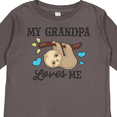 thumbnail image 4 of Inktastic My Grandpa Loves Me with Sloth and Hearts Boys or Girls Long Sleeve Toddler T-Shirt, 4 of 5