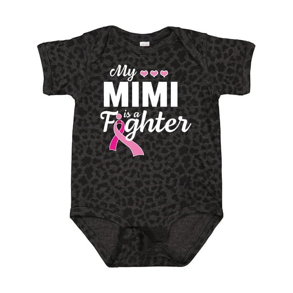 Inktastic Breast Cancer Awareness My Mimi is a Fighter Boys or Girls Baby Bodysuit