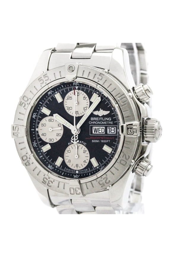 Pre-Owned BREITLING Chrono Super Ocean Steel Automatic Mens Watch A13340 Polished