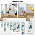 thumbnail image 6 of Non-Adhesive Static Cling Window Tint, Teal Octopus Coastal Window Privacy Film Frosted, Summer Beach Vintage Nautical Insulated Windows Frosted Films for Living room, 35.4 x 78.7 Inches, 6 of 9