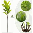 thumbnail image 2 of 4 Pcs Magnolia Artificial Leaves Branches 30 Inch 3D Real Touch Magnolia Pick Faux Magnolia Stems Fake Magnolia Leaves Twigs for Indoor Outdoor Vase Filling Home Wedding Floral Arrangement Decoration, 2 of 6