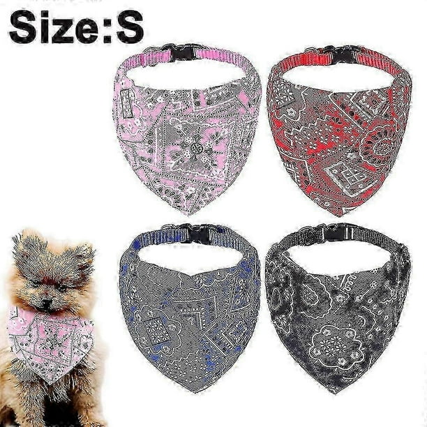 4 Pieces Bandana For Dog Adjustable Dog Cat Puppy Bandana Pet Neckerchief For Small And Medium -sized