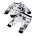 thumbnail image 3 of 2Pcs Boy‘s Tie-dyed Pullover Sweater Top with Elastic Long Pants Suit, 3 of 7