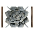 thumbnail image 6 of Farmhouse Metal Flowers Wall Decor 11.8 inch, Hanging Rustic Metal Art Wall Decor, Vintage Distressed Blue and Gold Floal Wooden Frame Teal Decor for Living Room Bedroom Bathroom Kitchen Office, 6 of 8