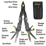 Kilimanjaro 13 In 1 Ballast Black Multi Tool - 910053ECE