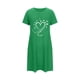 thumbnail image 5 of Camisón corto de talla grande para mujer, camisón de manga corta con estampado de pecho a la moda, camisón para mujer, 5 of 5