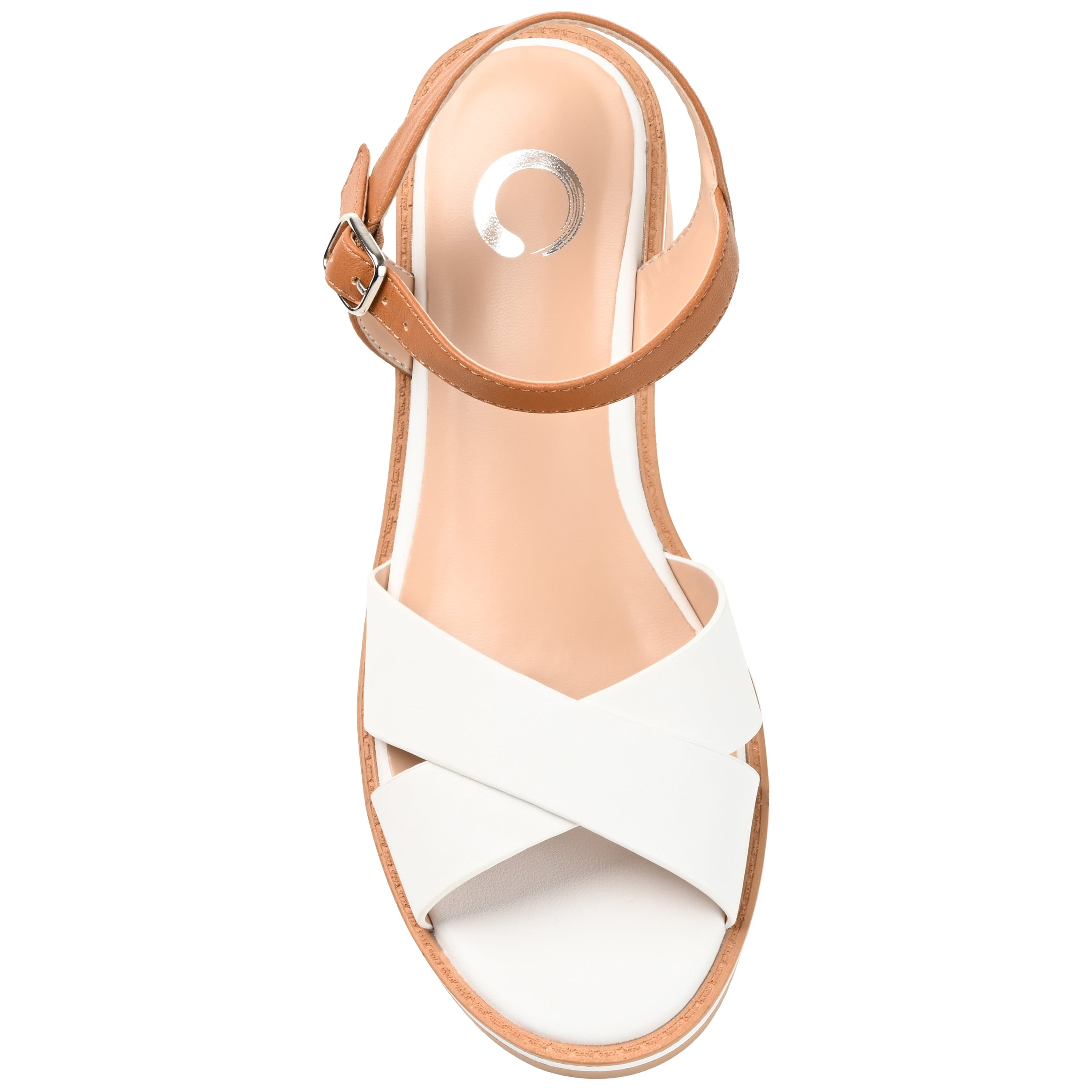 Journee Womens Hilaree Ankle Strap Low Block Heel Sandals