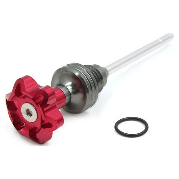 Unique Bargains Red 4.1" Length Motorcycle Oil Tank Level Gauge Dipstick for GY6 Engine
