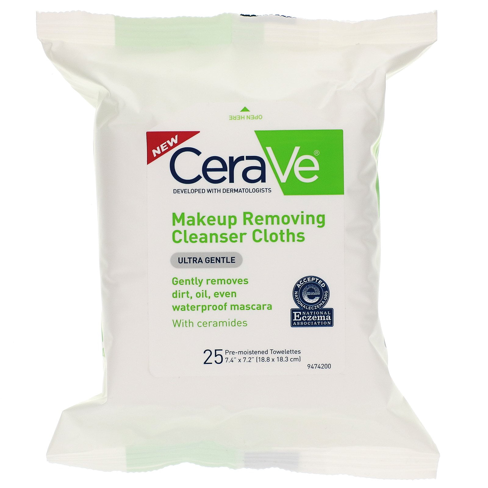 CeraVe Makeup Removing Cleanser Cloths Makeup Wipes to Remove Dirt