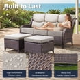 thumbnail image 4 of Jentlehouse 8-Piece Outdoor Patio Furniture Set with 4 Swivel Rocking Chairs,Wicker Rattan Sofa Set Outdoor Sectional Conversation Set with ottomans for Garden Lawn Balcony, 4 of 11