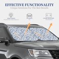 thumbnail image 4 of Balery 2 Piece Rabbit And Butterfly Car Windshield Sun Shade|Foldable Front Windshield Shade for Car Front Window for Most Sedans SUV Truck-Small, 4 of 7