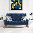 thumbnail image 2 of Modern Contemporary Urban Design Living Lounge Room Loveseat Sofa, Navy Blue, Fabric Velvet, 2 of 4