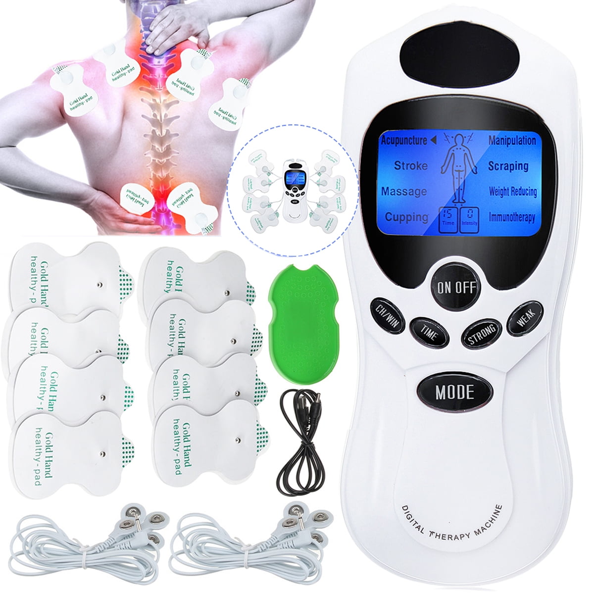 Electrical Muscle Relax Tens Acupuncture Stimulator Massager Therapy Machine AB 