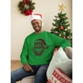thumbnail image 2 of Jolly Vibes Santa - Christmas Holiday Men's Sweatshirt, 2 of 4