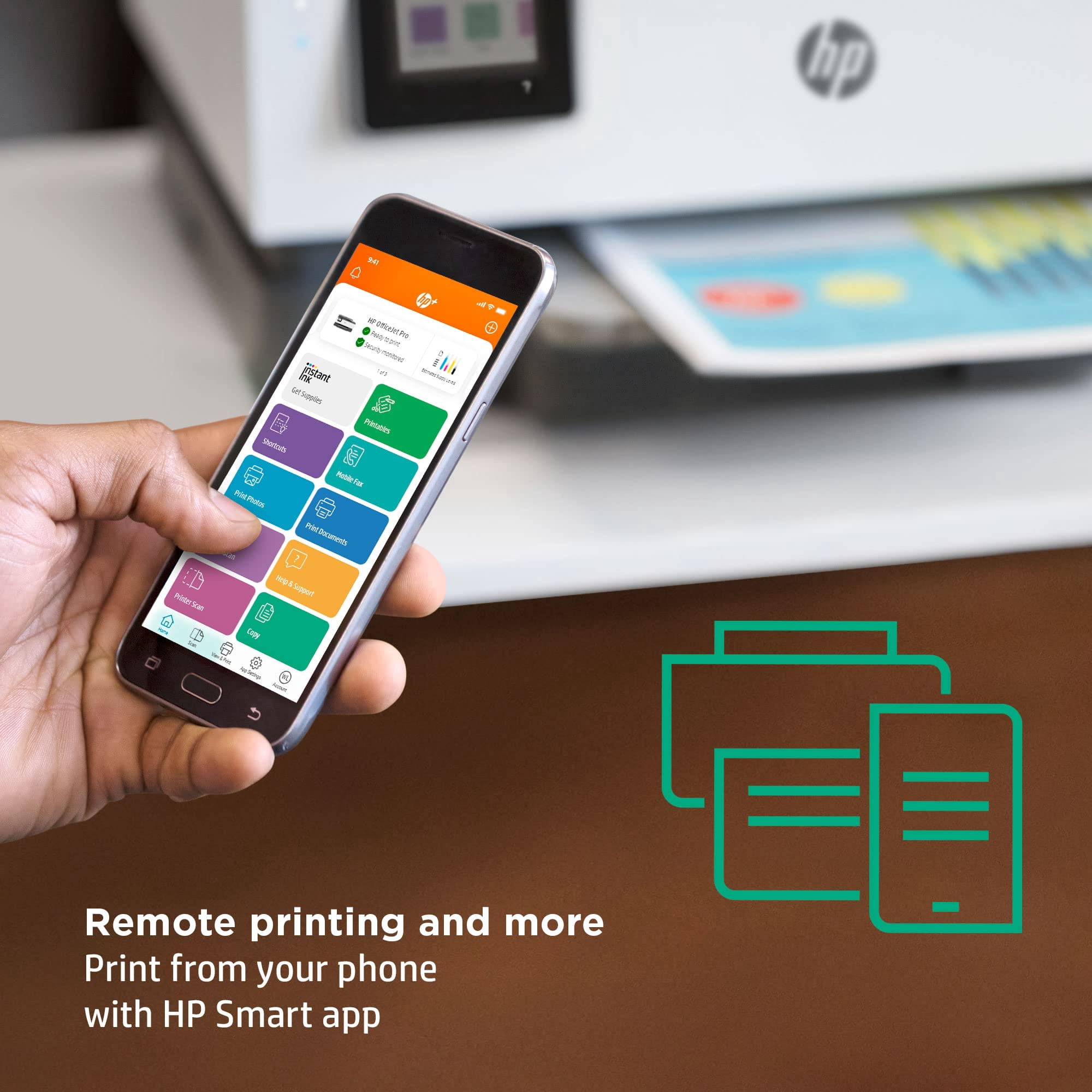 HP OfficeJet Pro 8025e Wireless All-in-One Color Printer with 6 months Free Ink with HP+ (1K7K3A)