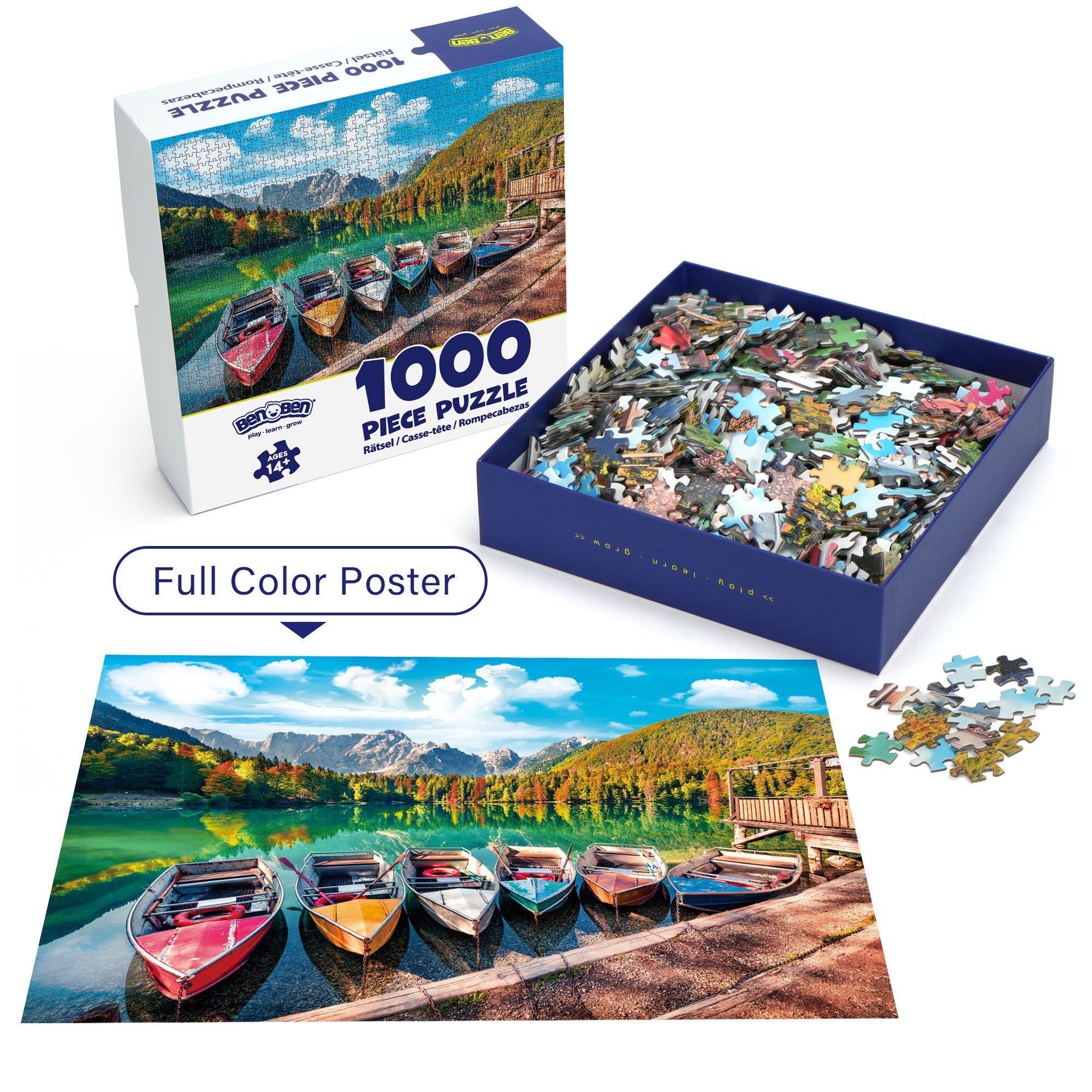 BenBen 1000-Piece Jigsaw Puzzle Lake Landscape photo 5
