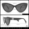 thumbnail image 3 of Womens Luxury Fashion Thick Plastic Oversized Cat Eye Sunglasses Tortoise - Black, 3 of 8