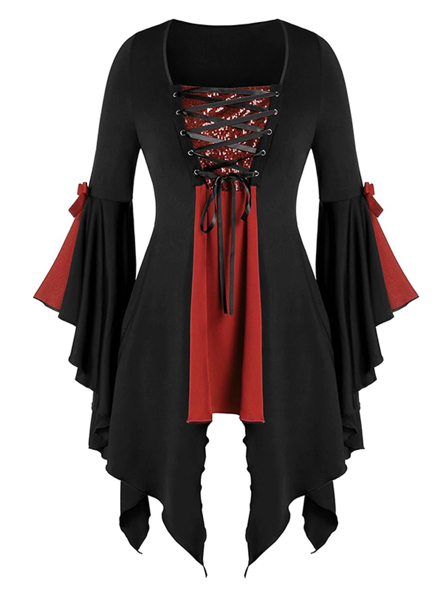 Womens Medieval Renaissance Gothic Steampunk Costume Witch Cosplay Fancy Dress 