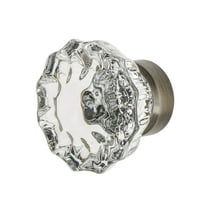 Nostalgic Warehouse Ckb_Cry Crystal 1-3/8" Mushroom Cabinet Knob - Grey