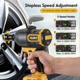 thumbnail image 6 of RELOIVE Cordless Impact Wrench Kit,885 FT-lbs(1200N.m) Max Torque,1/2" Heavy-Duty Brushless Motor,4-IN-1 Electric Impact Driver,2 x 4.0Ah Batteries for Car Home Repair, 6 of 14
