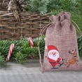 thumbnail image 2 of Yuarrent Bolsa de regalo de Navidad de 10 piezas, bolsa de lino para bodas, cumpleaños, galletas, dulces, aperitivos, bolsa para el hogar, Kits de decoración para fiestas Tipo 2, 2 of 6