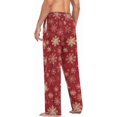 thumbnail image 5 of HPINK-T Men's Flannel Pajama Pants Christmas Gnome Snowflakes Sleep Lounge PJ Bottoms Sweatpants S, 5 of 12