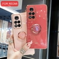 thumbnail image 2 of Funda cuadrada chapada de lujo para Xiaomi Redmi Note 11 Pro 5g 11 s Note11 S 11pro 10 4g 9 8t, soporte de anillo, cubierta de silicona, 2 of 4
