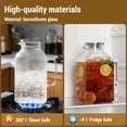thumbnail image 4 of FPCYCG 1 Gallon Glass Pitcher with Lid and Handle,Water Pitcher Coffee Beverage Serveware Iced Tea Pitcher,Glass Jug Carafe Infuser for Fridge Hot/Cold Drinks, 4 of 6