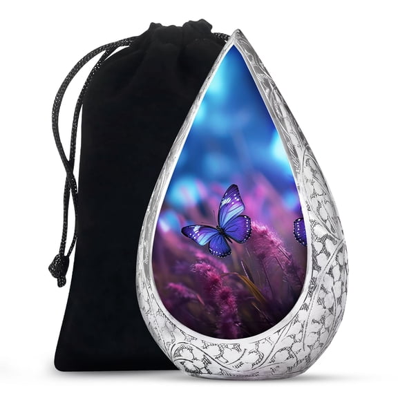 JAGSHASHI Butterfly - Funeral Urns - Memorial Urns For Human Ashes - Urns For Cremation Ashes - Decorative Urns - Adult Large Urn For Male & Female - Human Urns - 10 Inch - Large