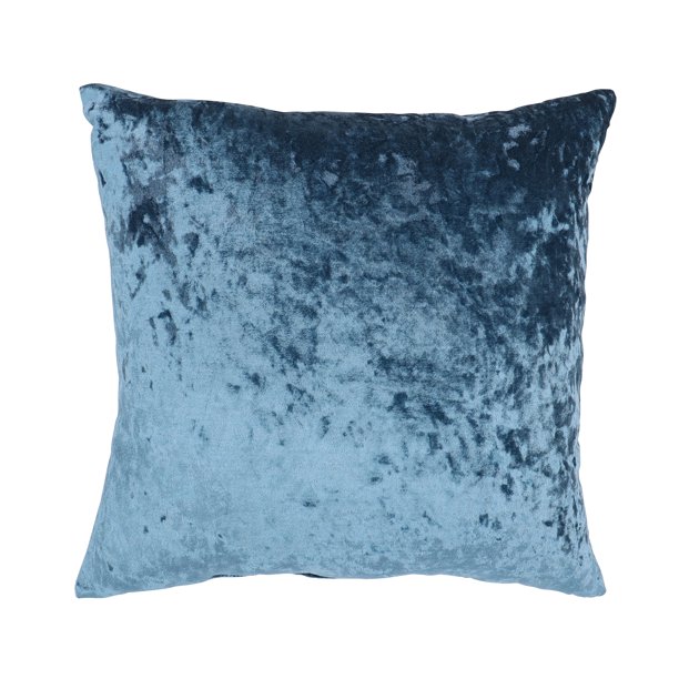 Mainstays Crushed Velvet Square Decorative Pillow, 18" x 18", Teal
