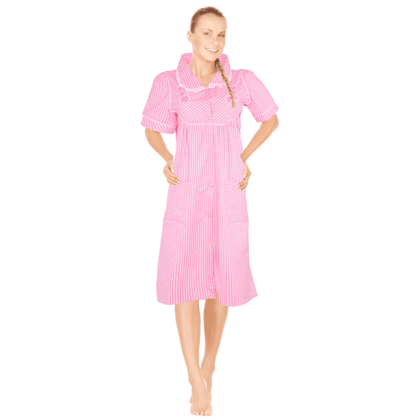 JEFFRICO Womens Dusters For Women Snap Front Housecoat Lounger Duster