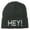 Grey, variant on Hey Embroidered Long Cuff Beanie - White OSFM