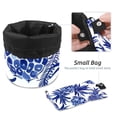 thumbnail image 4 of PhooArto Travel Cosmetic Bags Barrel Makeup Bag, Multifunctional Toiletry Bucket Bags Round Organizer Storage Pocket, Pineapple Blue Pattern, 4 of 6