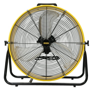 8200 CFM 24 inch Portable High Velocity Drum Fan With Powerful 1/3 HP Motor, Turbo Blade, 3 Speed Low Noise Design and 9ft Power Cord for Air Circulation, Convenience - UL Listed