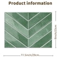 thumbnail image 5 of DEWOO 10 Sheets Thicker Herringbone Peel and Stick Backsplash, 11.5”×9” Stick on Wall Tiles, Self Adhesive Tile Sticker for Kitchen Backsplash and Bathroom, Light Green, 5 of 15
