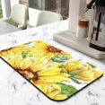 thumbnail image 2 of 2 Pack Washable Rubber Sunflower Cute Floral Dish Drying Mats for Kitchen Counter Home Large Coffee Bar Pad Accessories and Decor for Utensils Stemware (2pcs 18''x24''+19.5''x12''), 2 of 6