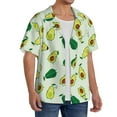 thumbnail image 4 of Wukai Cartoon Fruit Men's Casual Short-Sleeve Button Down Shirt - Lightweight Summer Dress Shirt for Daily Wear-4X-Large, 4 of 7