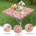 thumbnail image 4 of Princess Mushroom Castle Pattern Square Fitted Tablecloth with Elastic Edge,Square Table Cover,Washable Elastic Table Cover for Home Kitchen Party Decor 36"x36", 4 of 6