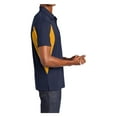 thumbnail image 3 of Yellow Rooster Mens Side Blocked Micropique Sport-Wick Polo True Navy/ Gold XS, 3 of 7
