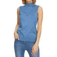 thumbnail image 7 of ManxiVoo Women's Sleeveless Mock Neck Tank Top Soft Knit Stretch Lightweight Layering Basic Vest XL Size Blue, 7 of 7