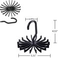 thumbnail image 2 of 6 perchas giratorias para perchas y corbatas, perchero giratorio para corbatas, perchero antideslizante, 20 ganchos de plástico, blanco y negro, 2 of 5