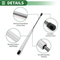 thumbnail image 6 of Unique Bargains 2 Set 90lb/400N 17inch/430mm Lift Supports Struts Black for Car RV Silver Tone, 6 of 6