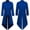 Blue, variant on ZGRBOU Mens Black Vintage Tailcoat Jacket Fancy Cool Cosplay Costume Long Sleeve Steampunk Robe Halloween Costume