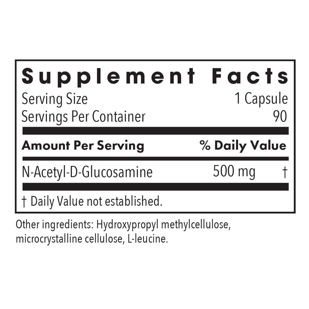 ARG N-Acetyl Glucosamine (NAG) - Vegan Glucosamine Supplement - Gastrointestinal & Connective Tissue Support - Non-Sulfur Formula - 90 Servings - 90 Capsules