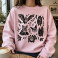 thumbnail image 4 of Halloween Shirt, Vintage Bat Illustration Sweatshirt, Gothic Nature Hoodie, Spooky Wildlife T-Shirt, Halloween Gift for Women, 4 of 9