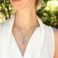 thumbnail image 4 of Beautlace 925 Sterling Silver Birthstone Necklace for Women,Rose Flower Heart Pendant Necklace Jewelry Gifts, 4 of 6